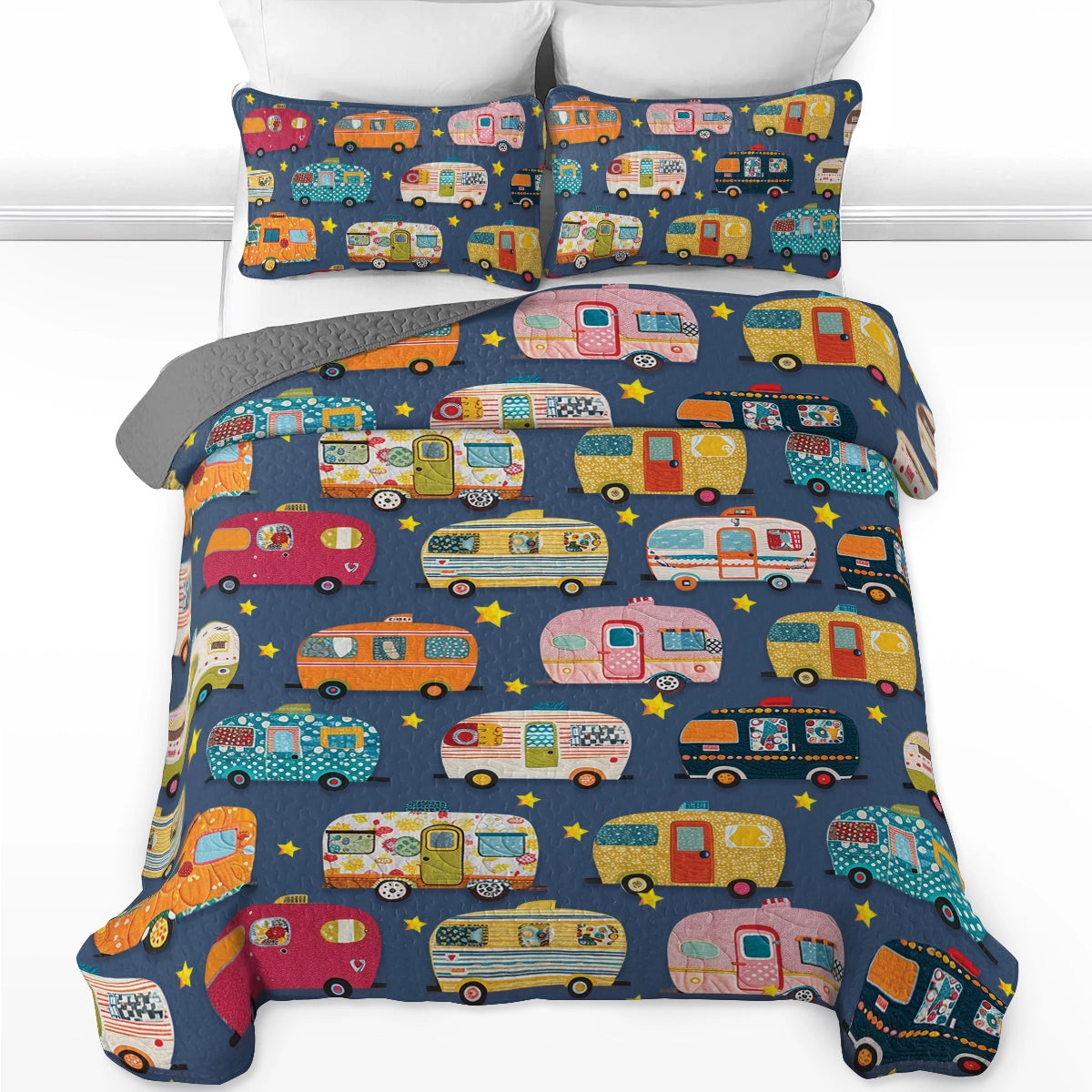 Shineful All Season Quilt 3-Piece Set Retro Camper