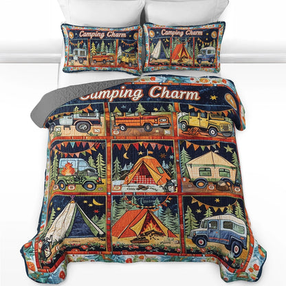 Shineful All Season Quilt 3-Piece Set Camping Charm