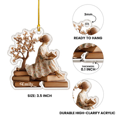 Shineful 2D Acrylic Ornament Personalized Reading Love Club