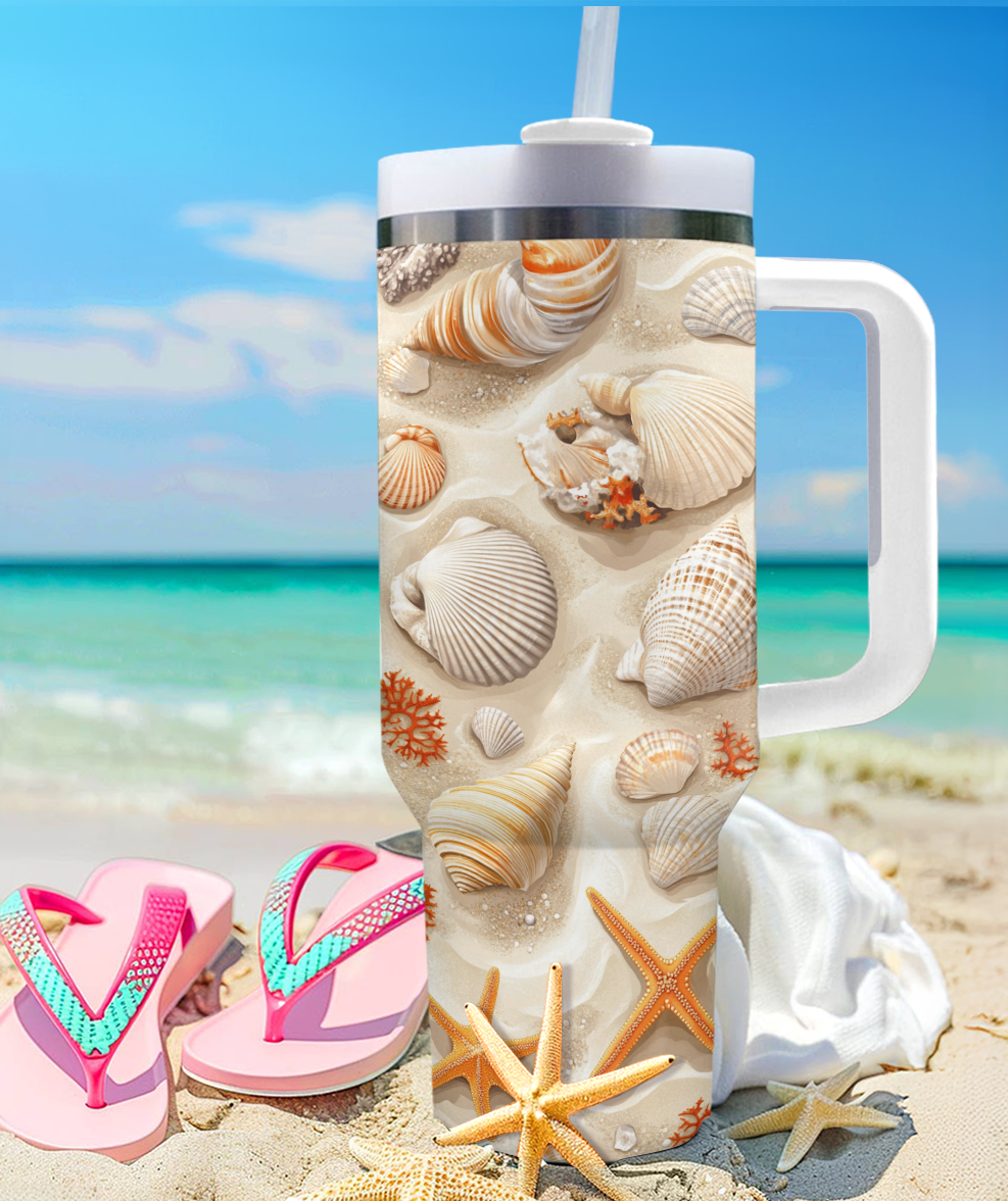Shineful Tumbler Seashell Elegance