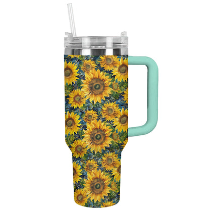 Shineful Tumbler Bright Sunflower Pattern