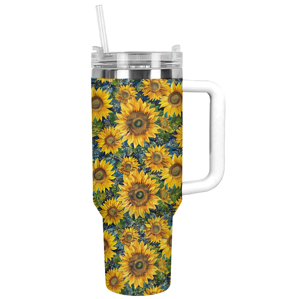 Shineful Tumbler Bright Sunflower Pattern