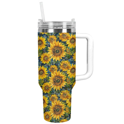Shineful Tumbler Bright Sunflower Pattern