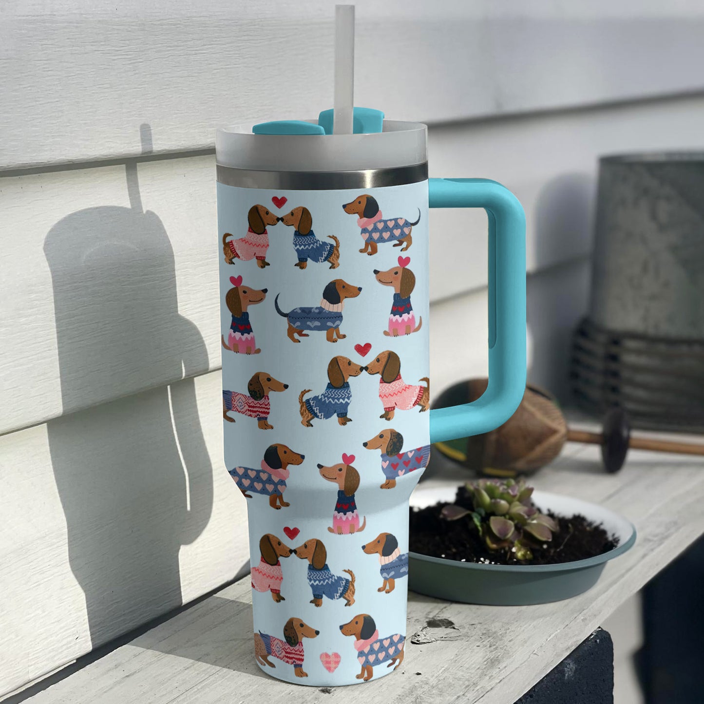 Shineful Tumbler Dachshund Sweater Party