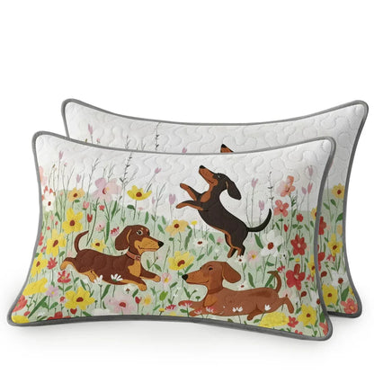 Shineful Quilt 3-Piece Set Spring Pup Joy