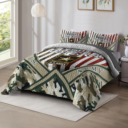 Shineful All Season Quilt 3-Piece Set American Veteran Pride