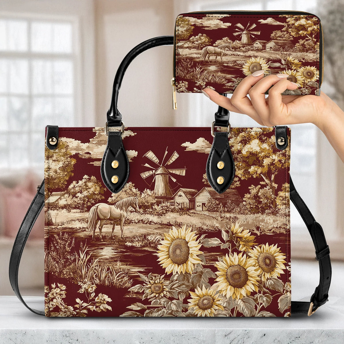 Shineful Leather Bag Texas Sunflower - Heart of the Lone Star Fields