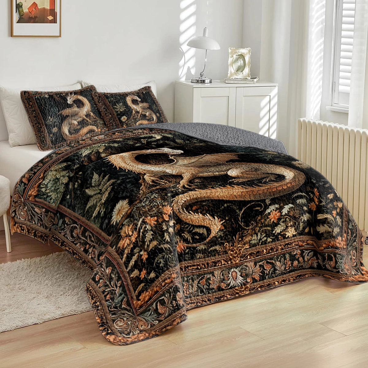 Shineful All Season Quilt 3-Piece Set - Dragon's Lair