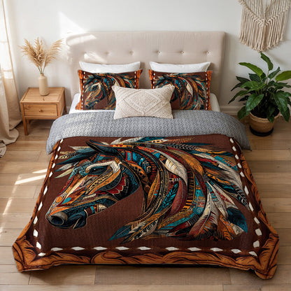 Shineful All Season Quilt 3-Piece Set Spirit of the Horse
