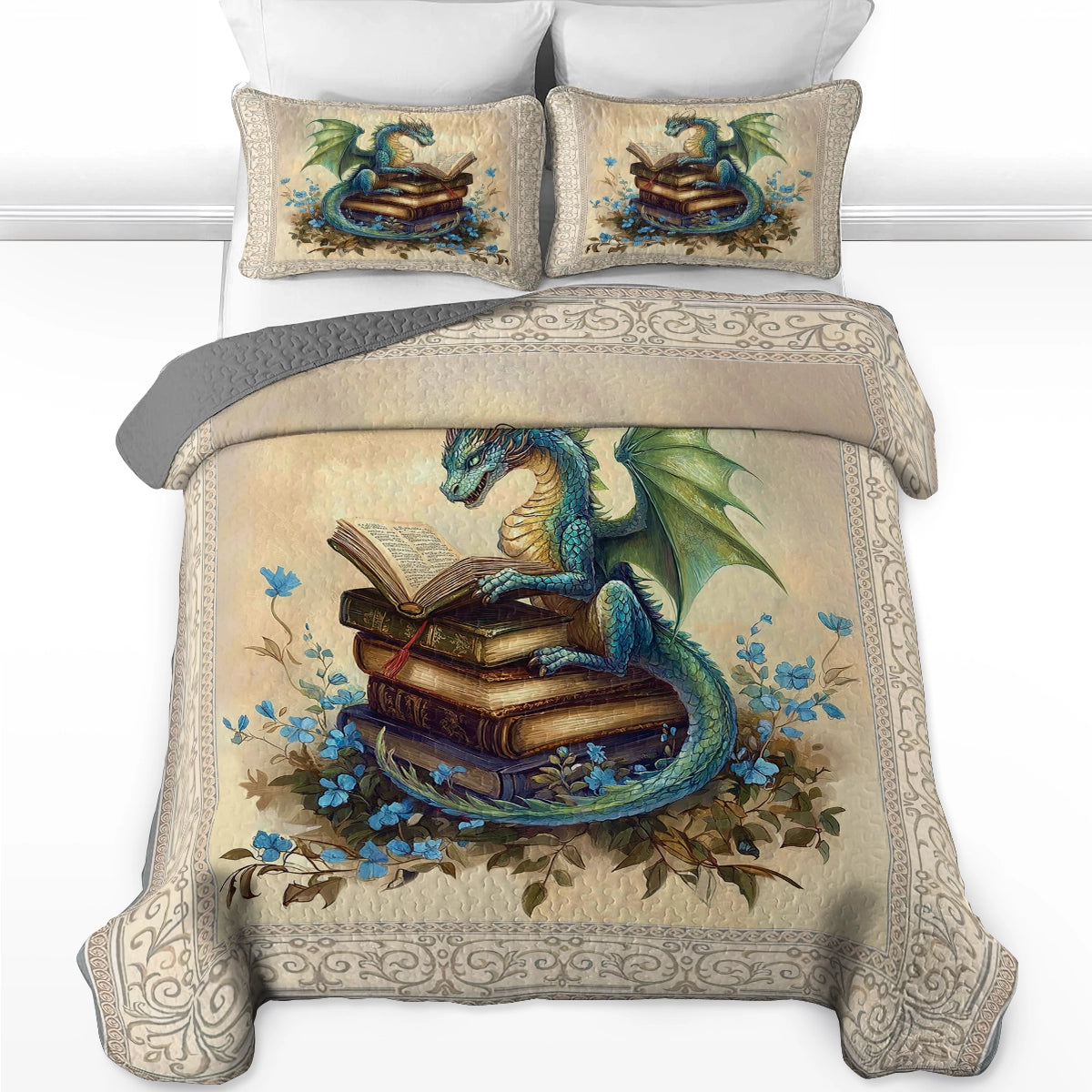Shineful All Season Quilt 3-Piece Set - Bookish Dragon Dreams