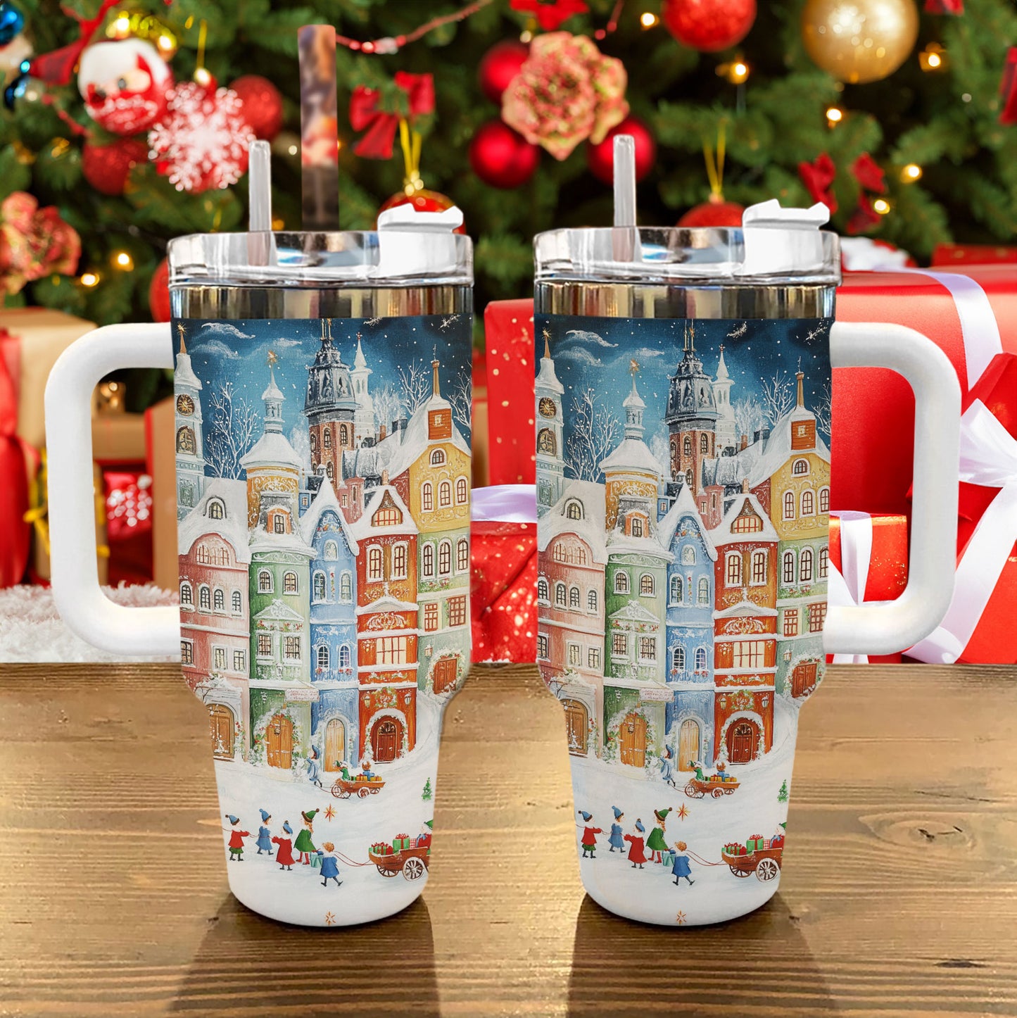 Shineful Tumbler Snowy Town