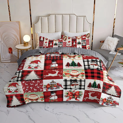 Shineful All Season Quilt 3-Piece Set - Festive Christmas
