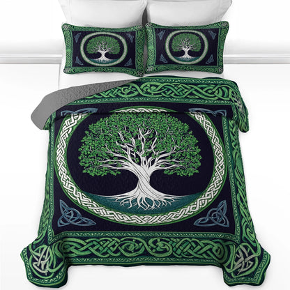 Shineful All Season Quilt 3-Piece Set - Celtic Tree of Life