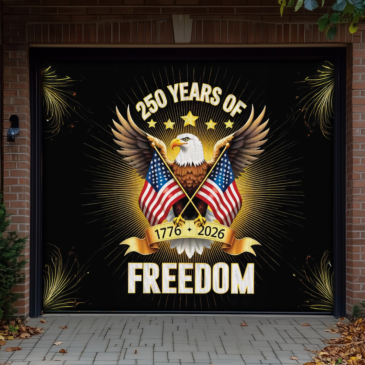 Shineful Garage Door Banner Decoration Liberty Endures