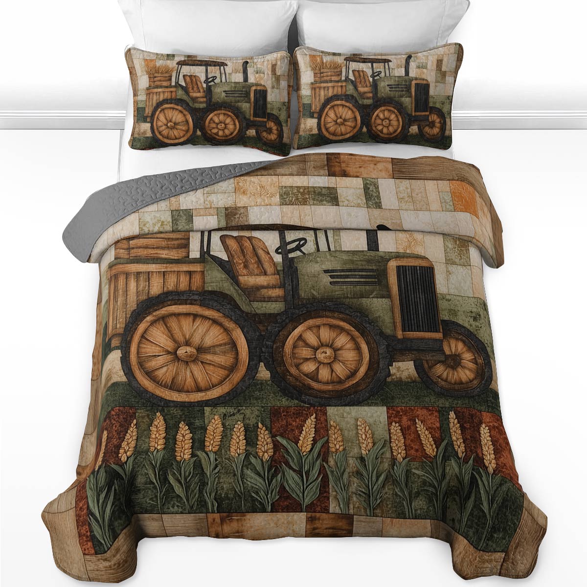 Shineful All Season Quilt 3-Piece Set - Farmer Rustic Charm