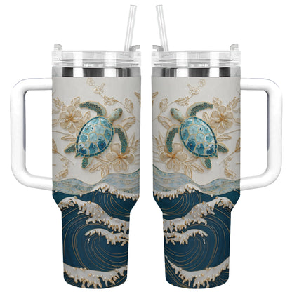 Shineful Tumbler Majesty Tides and Sea Turtles