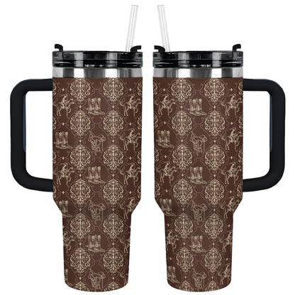 Shineful Tumbler Western Scroll