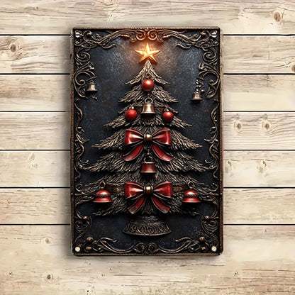 Shineful 2D Metal Sign Rustic Christmas Charm