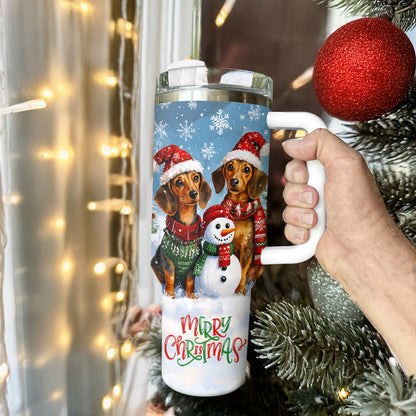 Shineful Tumbler Joyful Christmas Dachshund