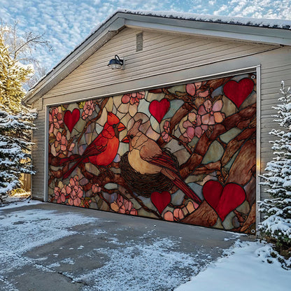 Shineful Garage Door Banner Decoration Cardinal Blessing Art