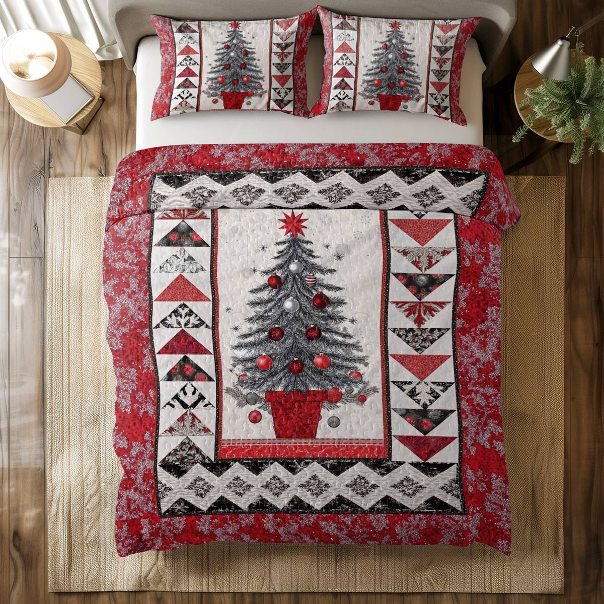 Shineful All Season Quilt 3-Piece Set Holiday Joy