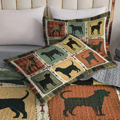 Shineful All Season Quilt 3-Piece Set Rottweiler Silhouette Cozy