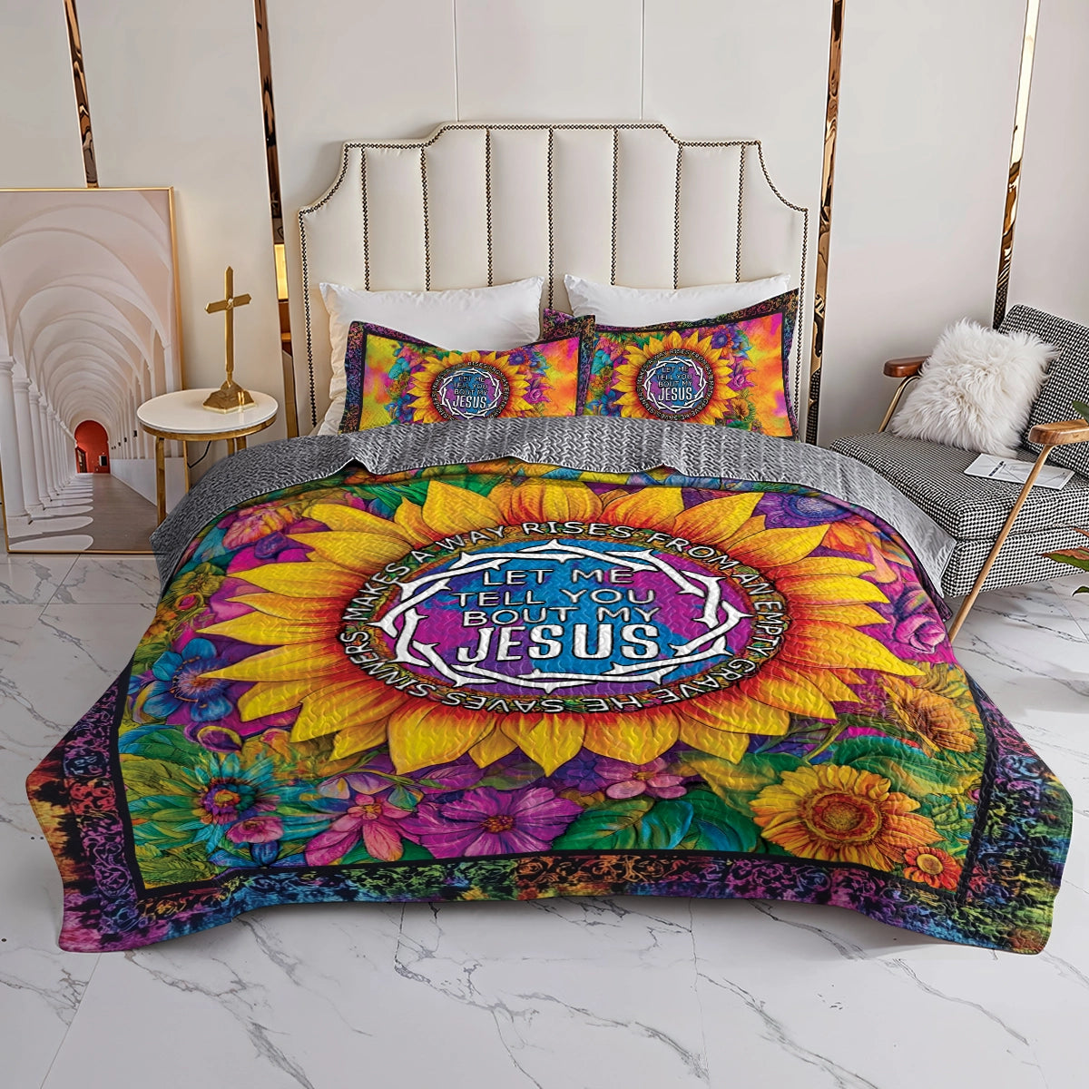 Shineful All Season Quilt 3-Piece Set Faith In God