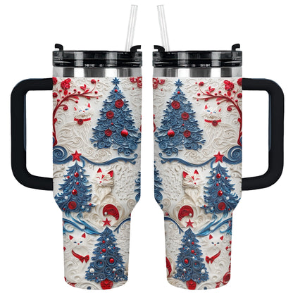 Shineful Glossy Tumbler Cat Christmas Cheer