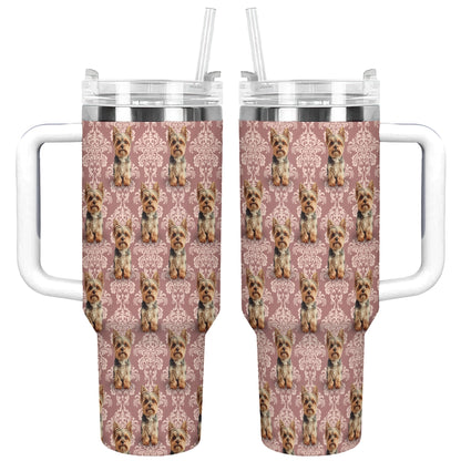 Shineful Tumbler Elegant Yorkie Bliss