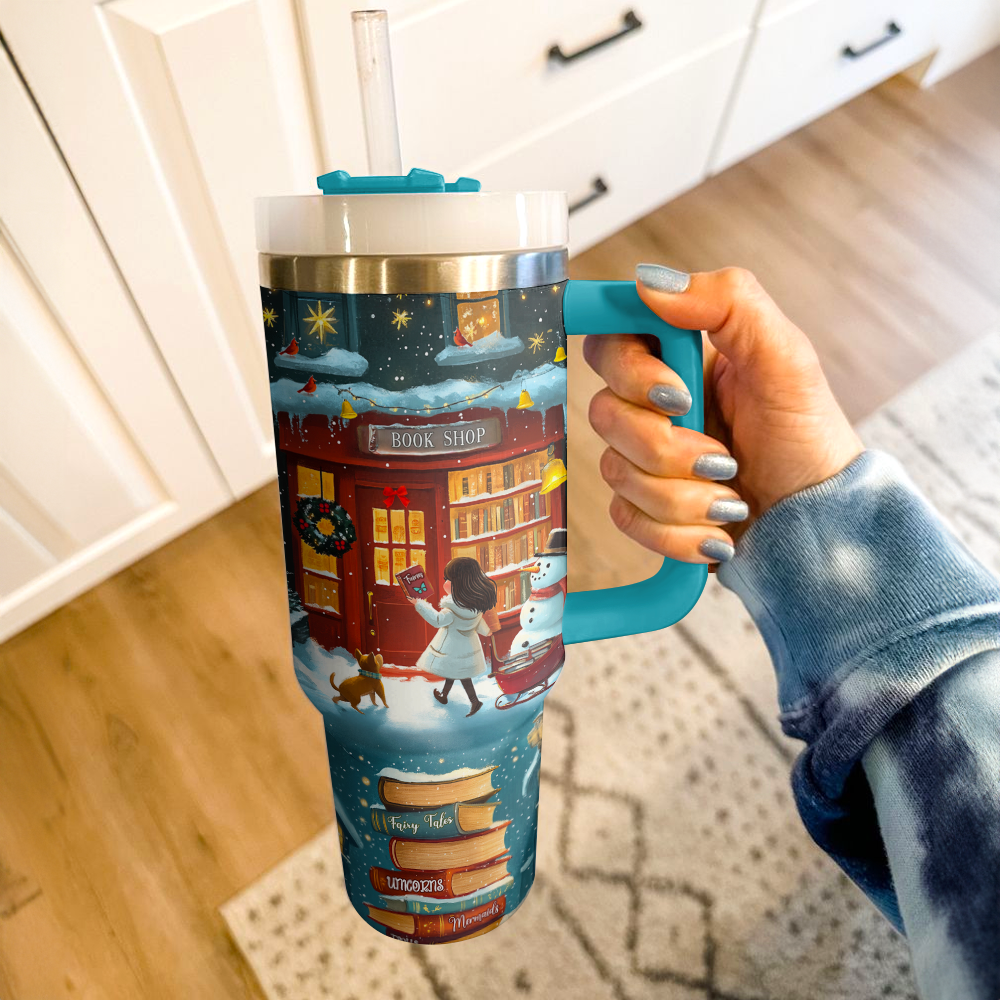 Shineful Tumbler Christmas Little Bookworm
