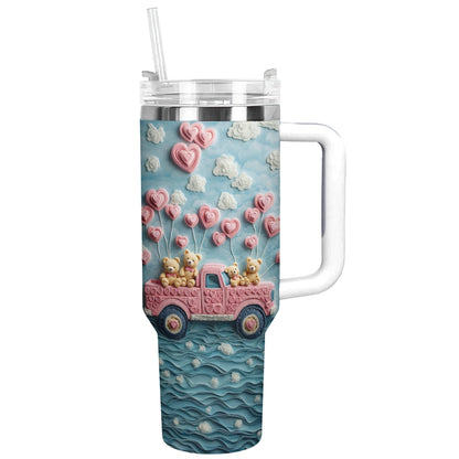 Shineful Tumbler Teddy Love Truck