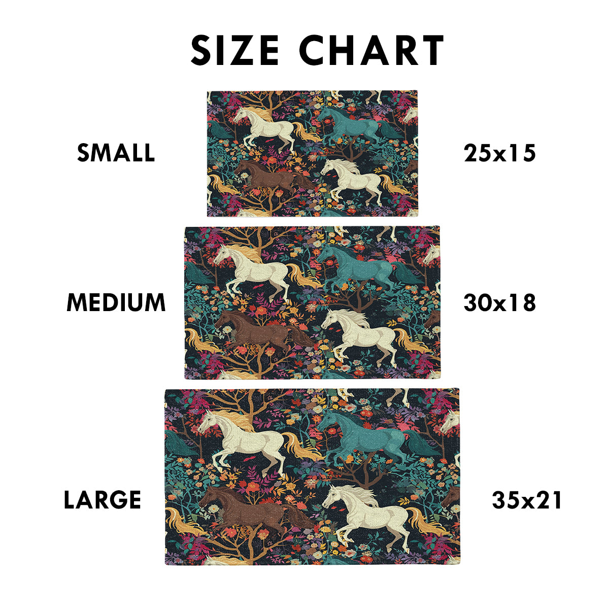 Shineful Horse Flower Ultra-Thin Non Skid Floor Mat, Kitchen Rugs