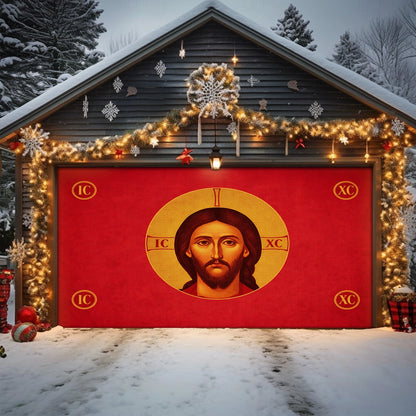Shineful Garage Door Banner Decoration Christ the Pantocrator