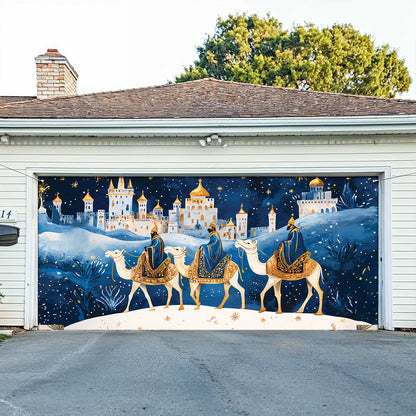 Shineful Garage Door Banner Decoration Three Kings