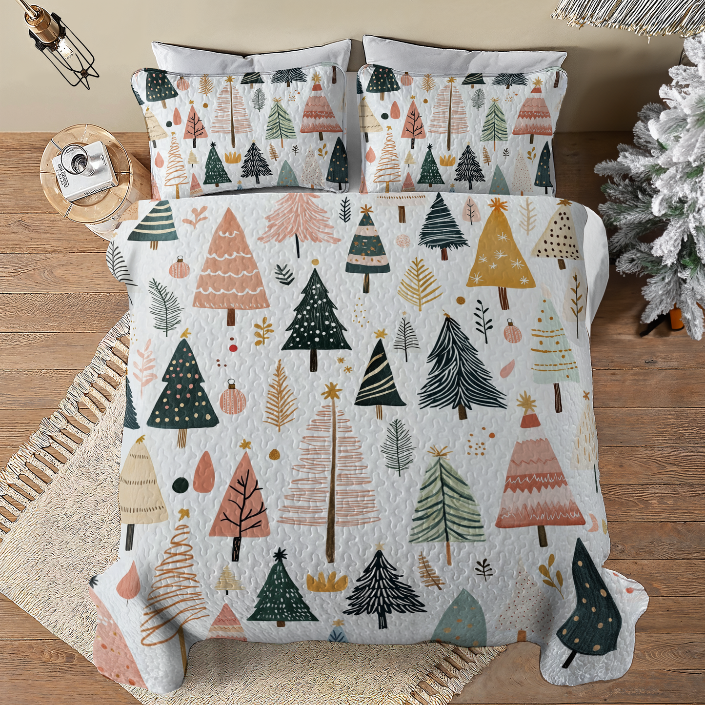 Shineful All Season Quilt 3-Piece Set Gentle Pines