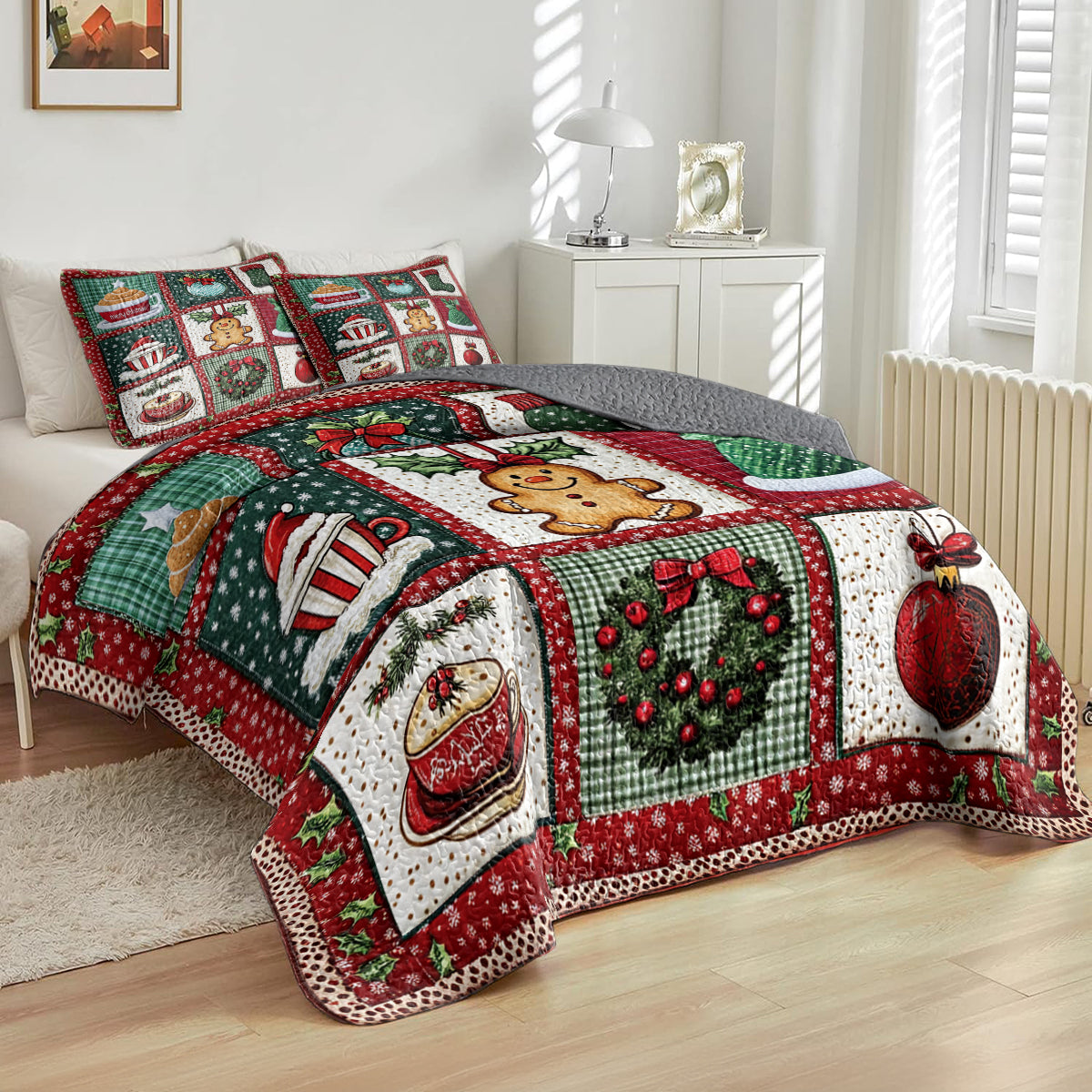 Shineful All Season Quilt 3-Piece Set Christmas Spirit