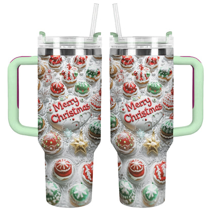 Shineful Glossy Tumbler Cute Cake Christmas