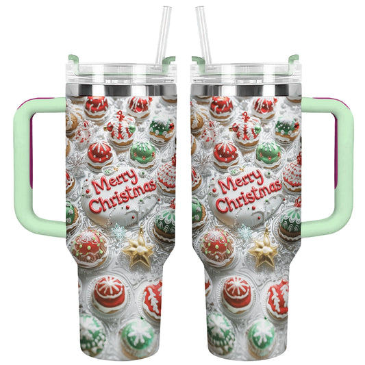 Shineful Glossy Tumbler Cute Cake Christmas