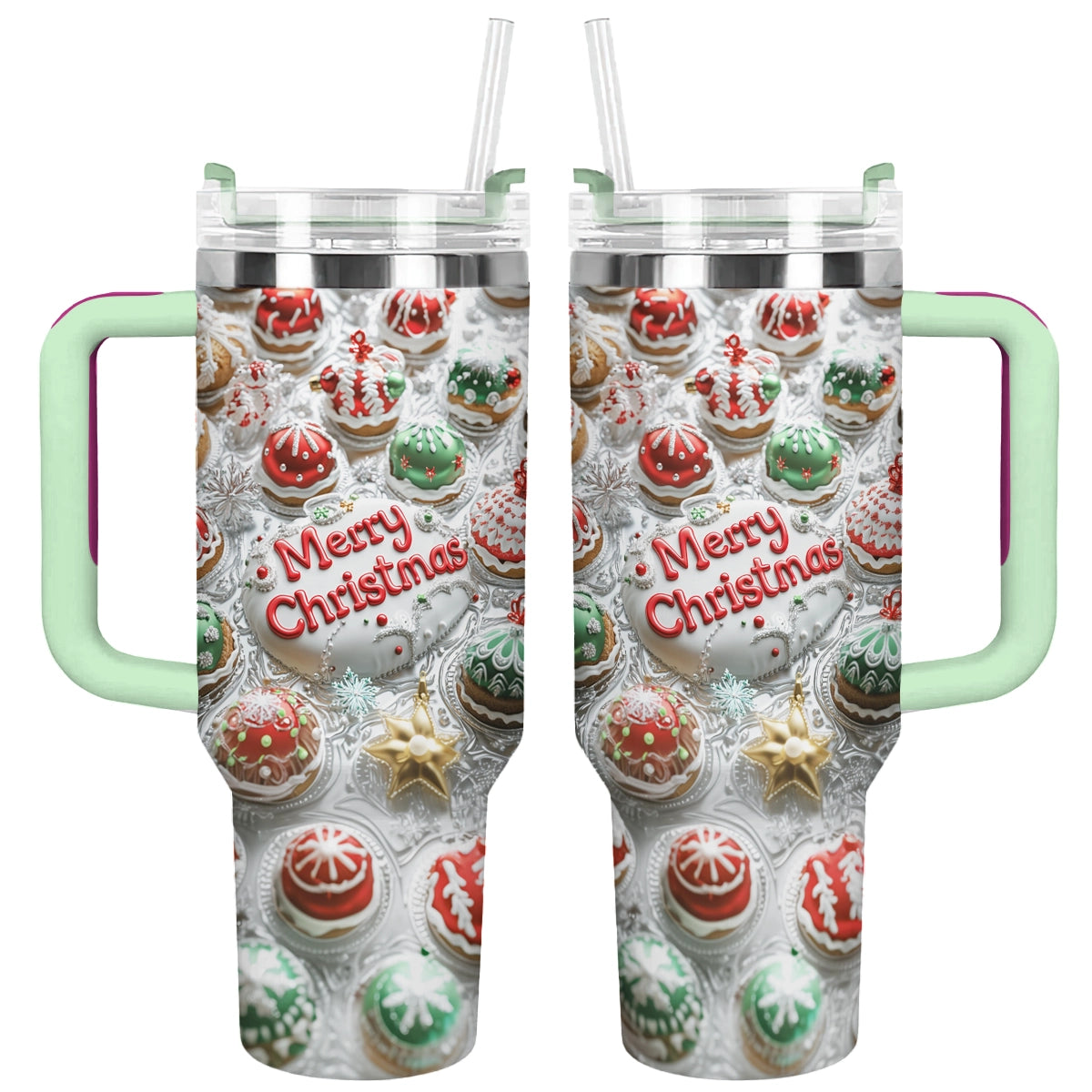 Shineful Glossy Tumbler Cute Cake Christmas