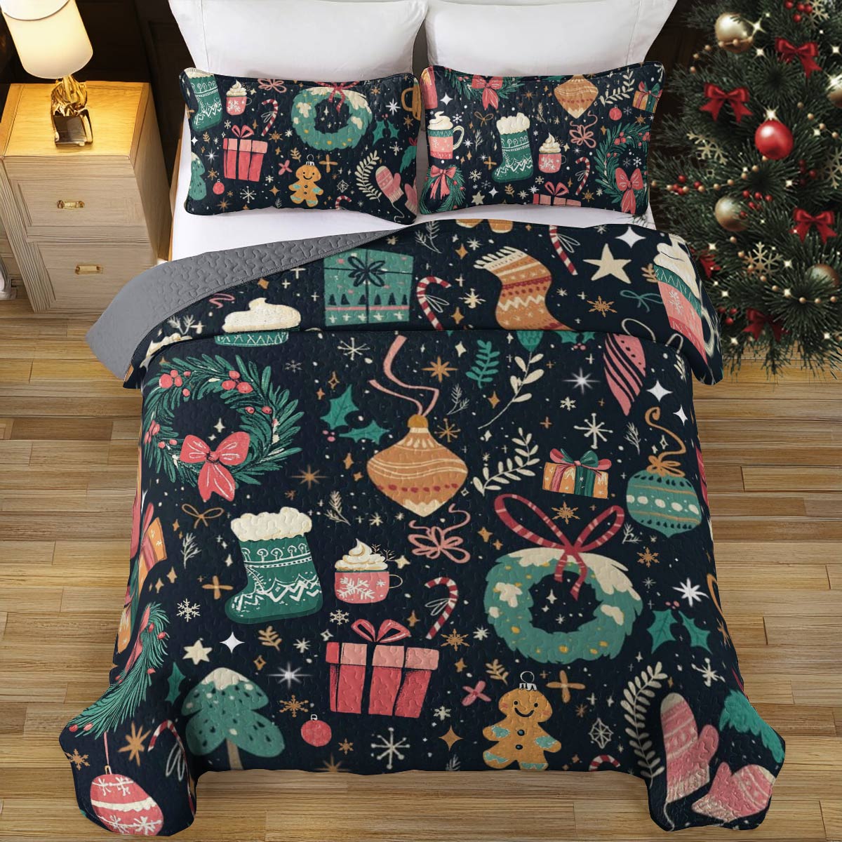 Shineful All Season Quilt 3-Piece Set Christmas Magic