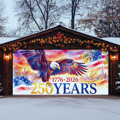 Shineful Garage Door Banner Decoration Freedom Still Soars