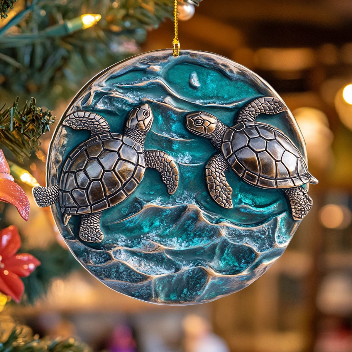 Shineful 2D Acrylic Ornament Ocean Harmony Sea Turtle