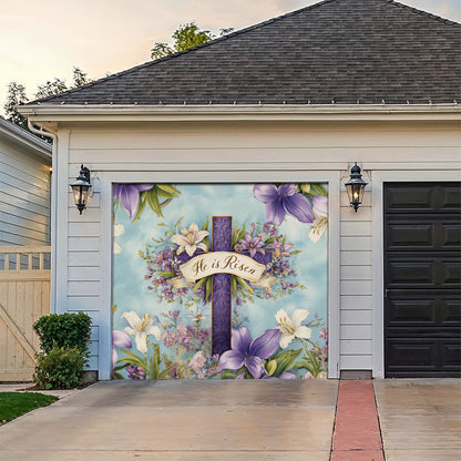 Shineful Garage Door Banner Decoration Catholic Easter Lily