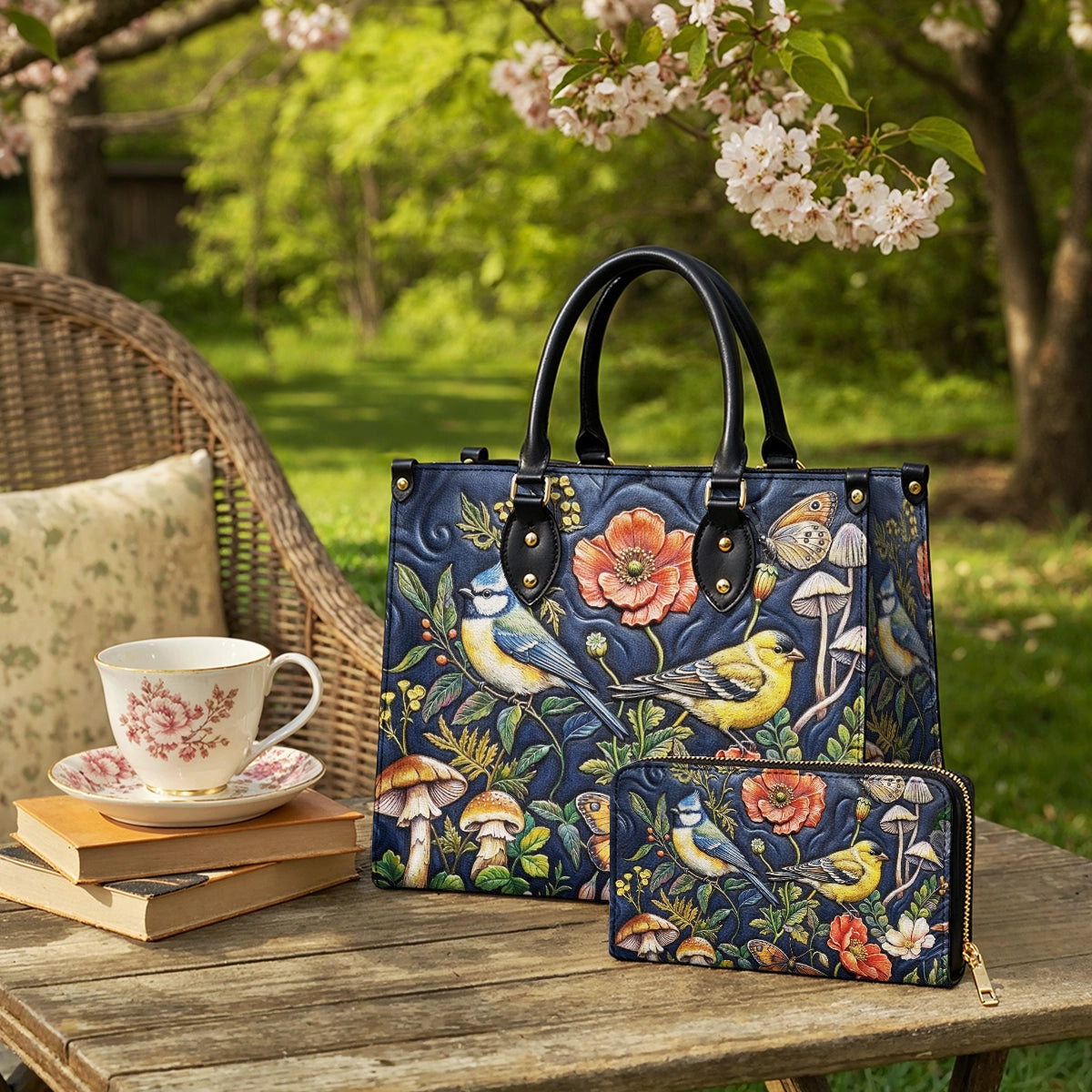 Shineful Leather Bag Midnight Garden