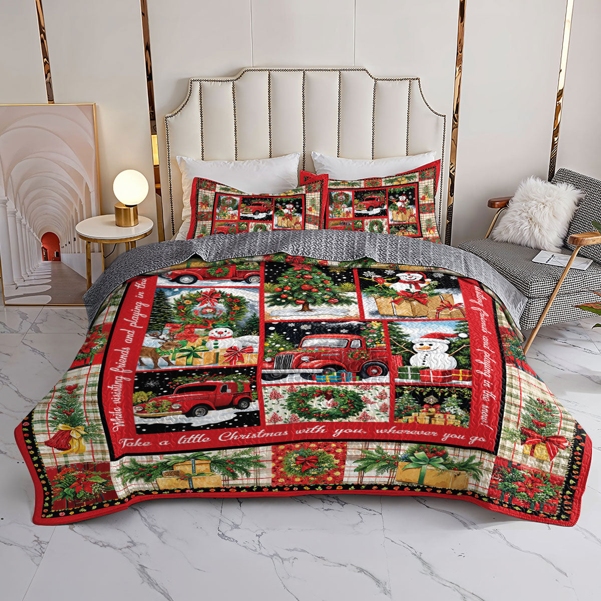 Shineful All Season Quilt 3-Piece Set Holiday Cheer