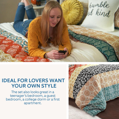 Shineful All Season Quilt 3-Piece Set - Labrador's Floral Tapestry