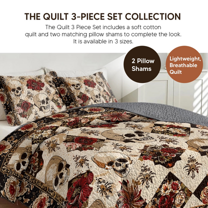 Shineful Quilt 3-Piece Set Violet Crown of Shadows