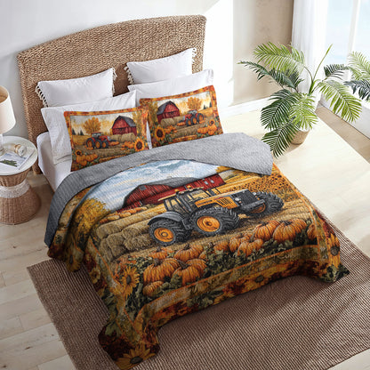 Shineful All Season Quilt 3-Piece Set Autumn Harvest Farm