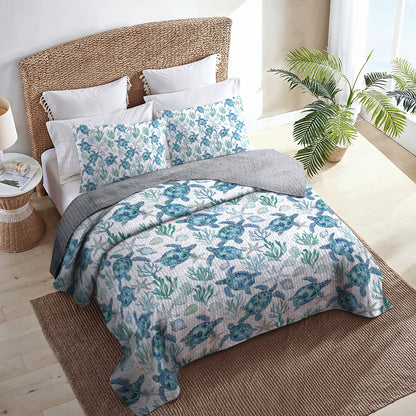 Shineful All Season Quilt 3-Piece Set Under the Sea