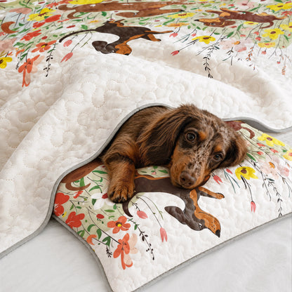 Shineful Quilt 3-Piece Set Spring Pup Joy